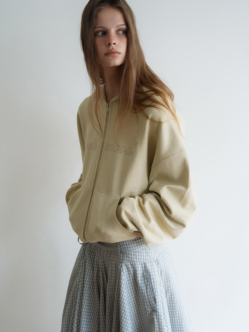 Drew Hooded Zip Up Muted Green