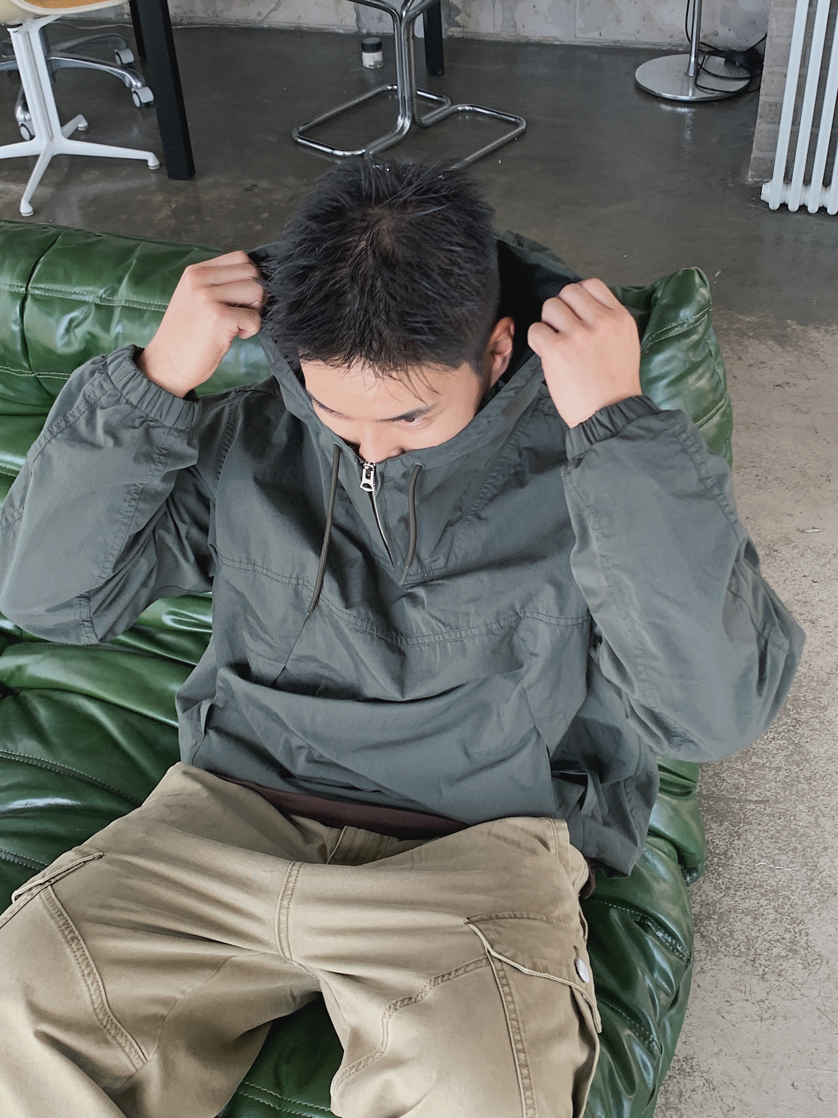 メッシュアノラックフードパーカー | ファッション通販サイト NUGU