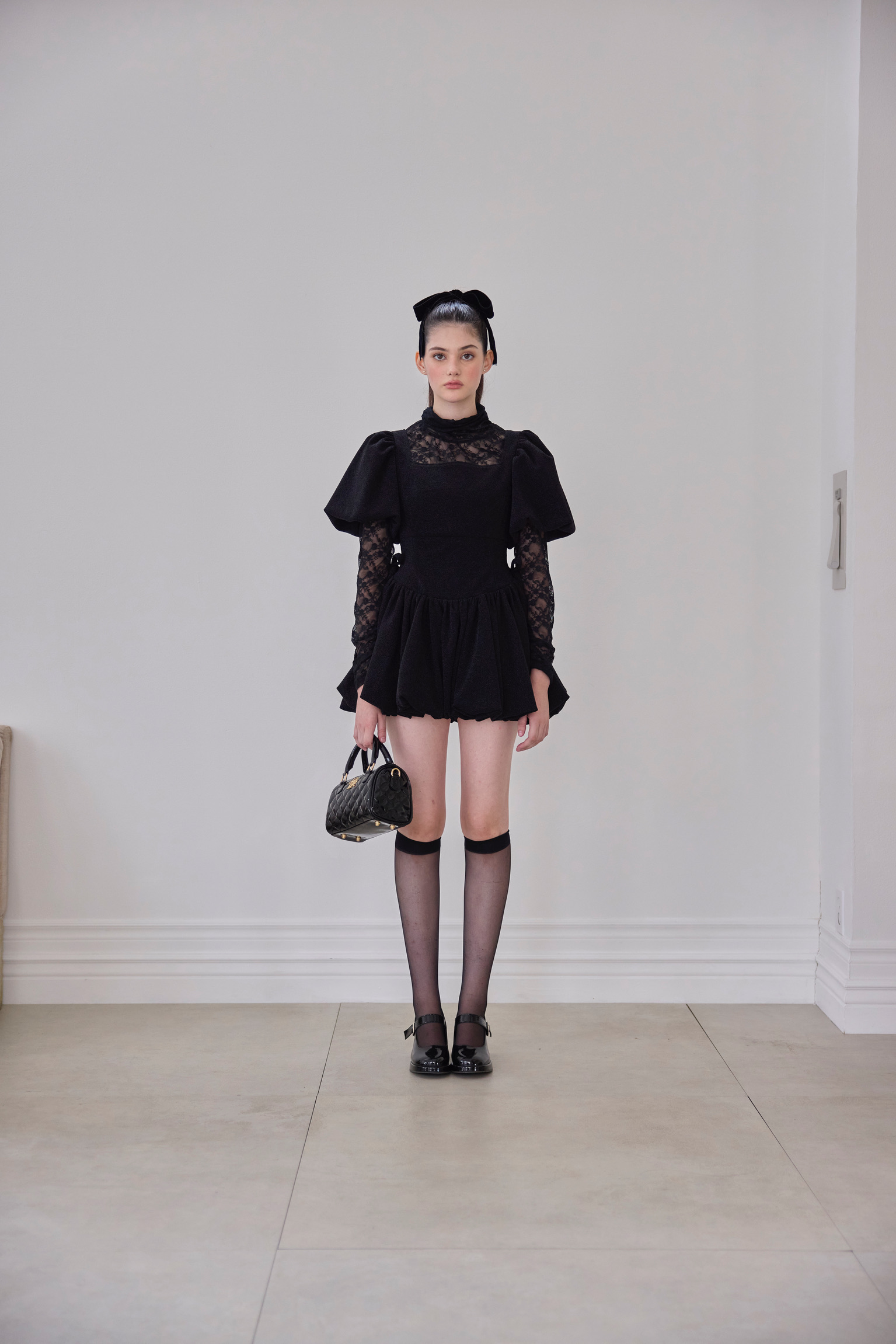 puff sleeve ballon mini one piece | ファッション通販サイト NUGU