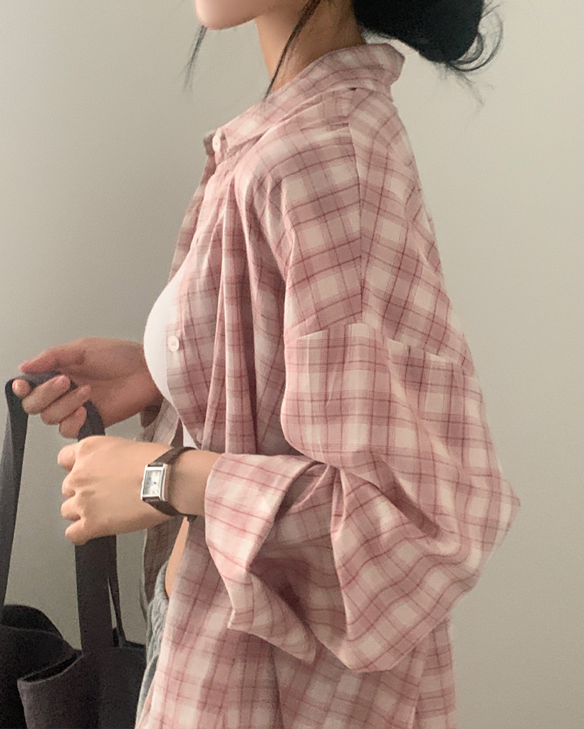 ピンクチェックシャツ | ファッション通販サイト NUGU
