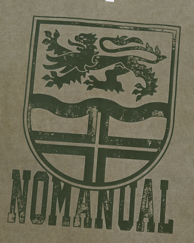 日本未入荷NOMANUALのEMBLEM WASHED T-SHIRT 全4色 NOMANUAL tシャツ A'GEM/9 × .kom 「NOMANUAL/ノーマニュアル