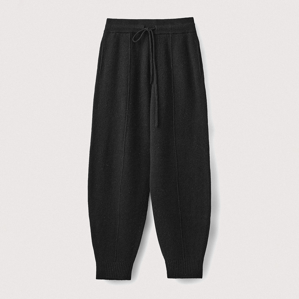 Wool Cashmere Jogger Pants_Black