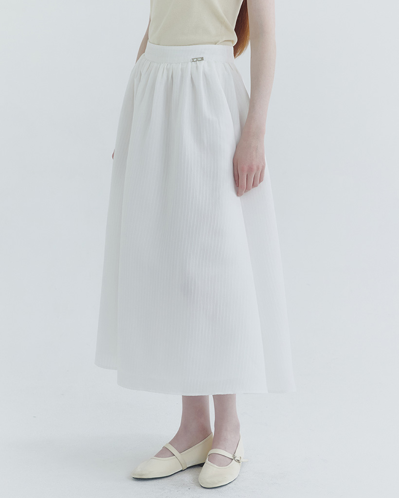 Emmett Stripe Pleats Skirt