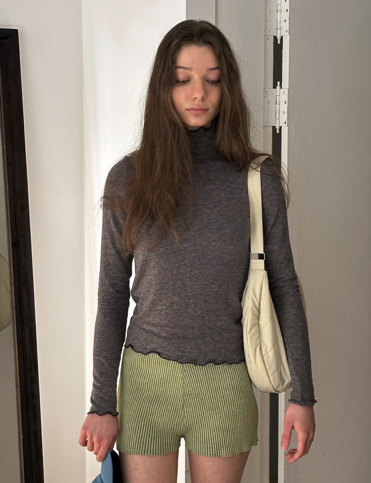 [nugu限定商品]Essential Long Sleeves (Charcoal)