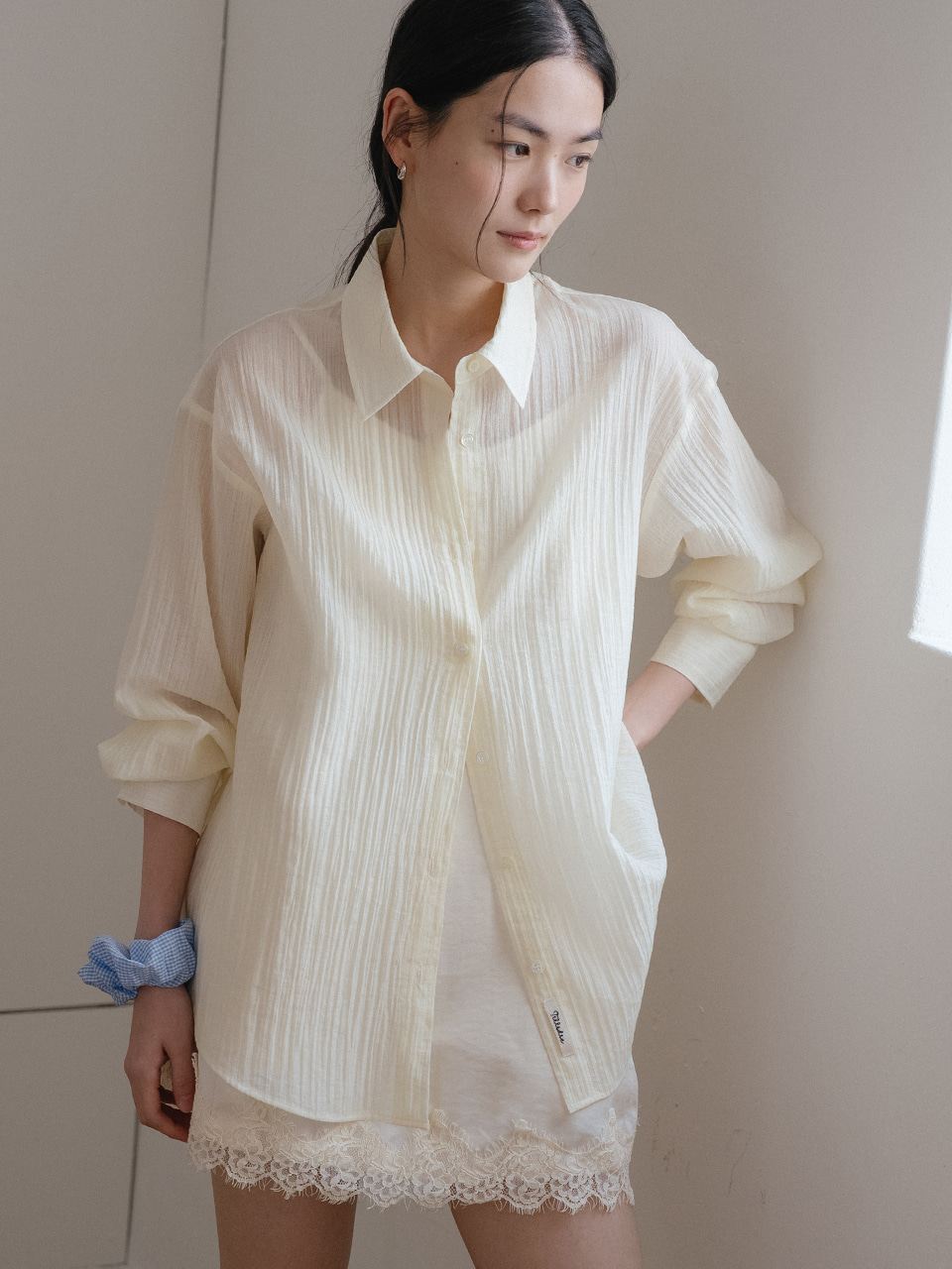 Tencel blended overfit shirt [TISU05SH04]_Yellow