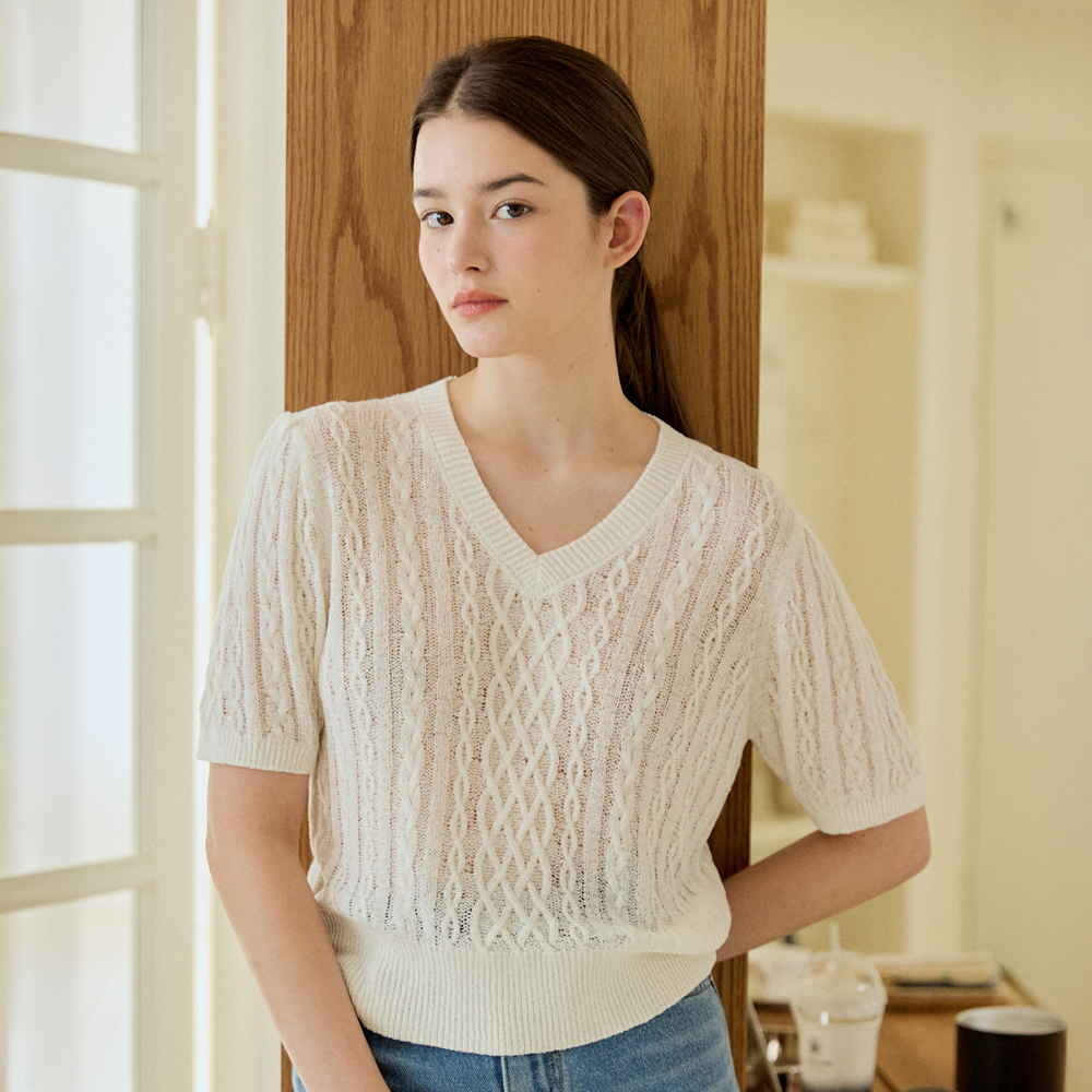 販売終了】hand stitch tops/半袖ニット | ファッション通販