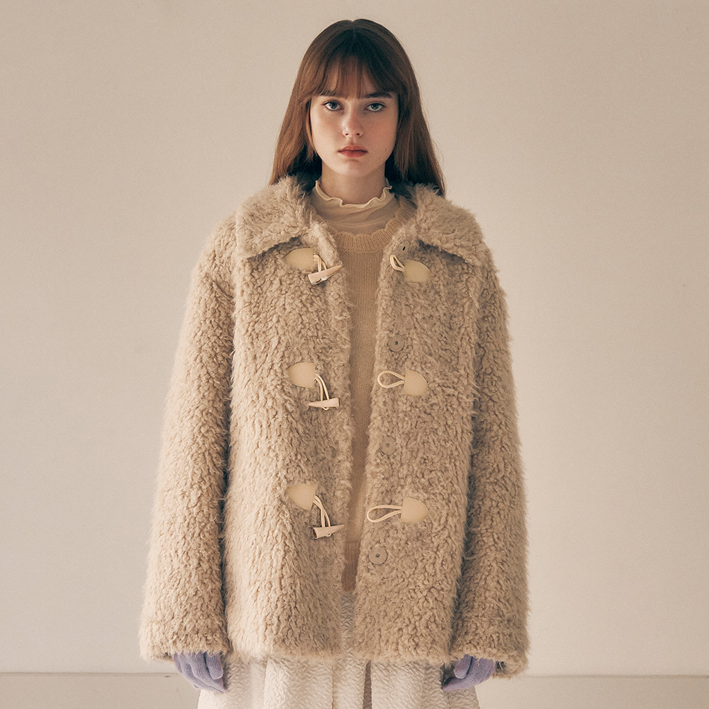 rolarola★大人気★FUR DUFFLE HALF COAT FUR DUFFLE HALF COAT BEIGE | ファッション通販サイト NUGU