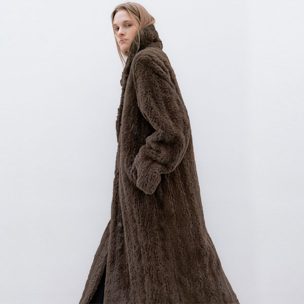 (CT-1474)FLUFFY FUR MAXI COAT