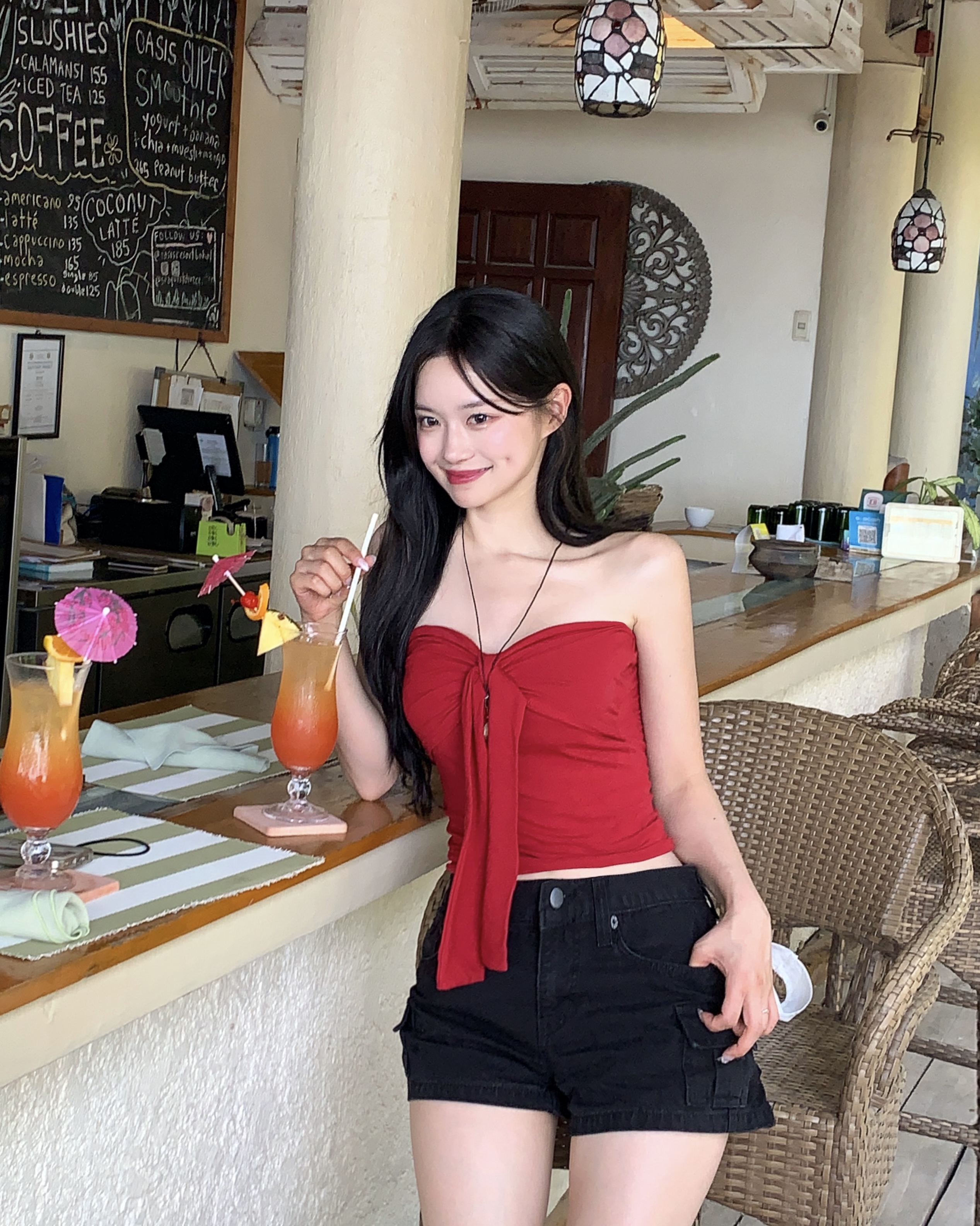 カップ付き]リボンストラップチューブトップ | ファッション通販サイト