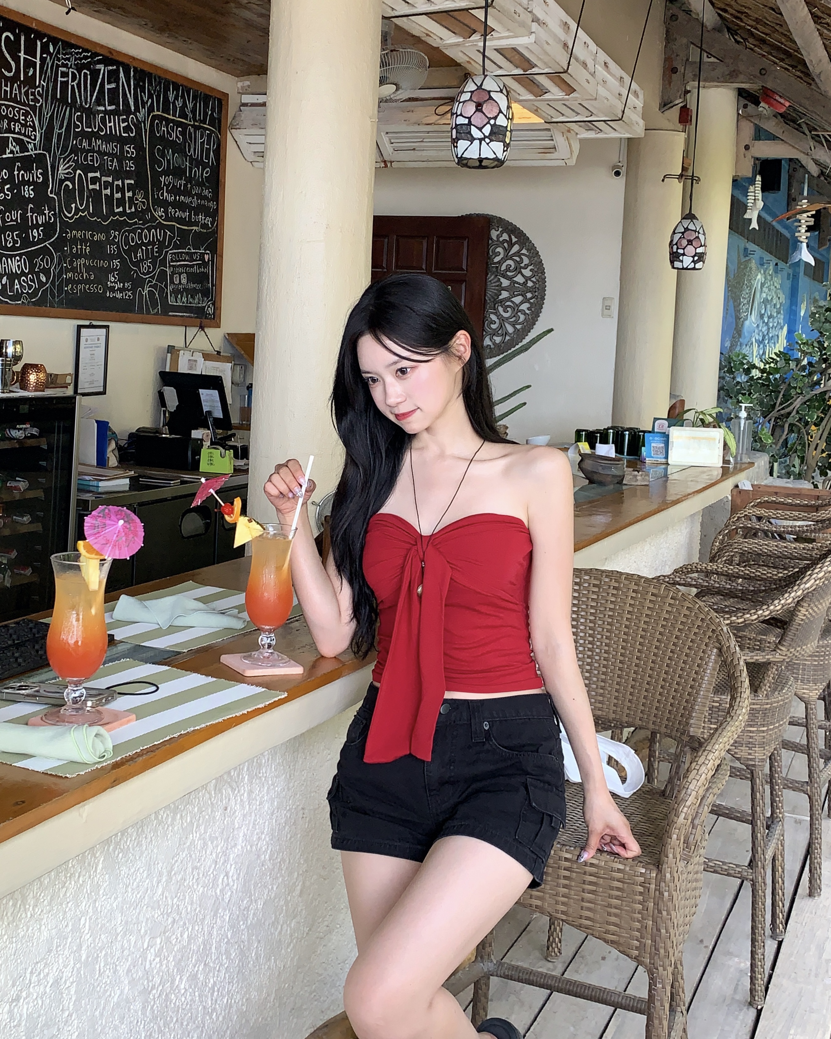 カップ付き]リボンストラップチューブトップ | ファッション通販サイト