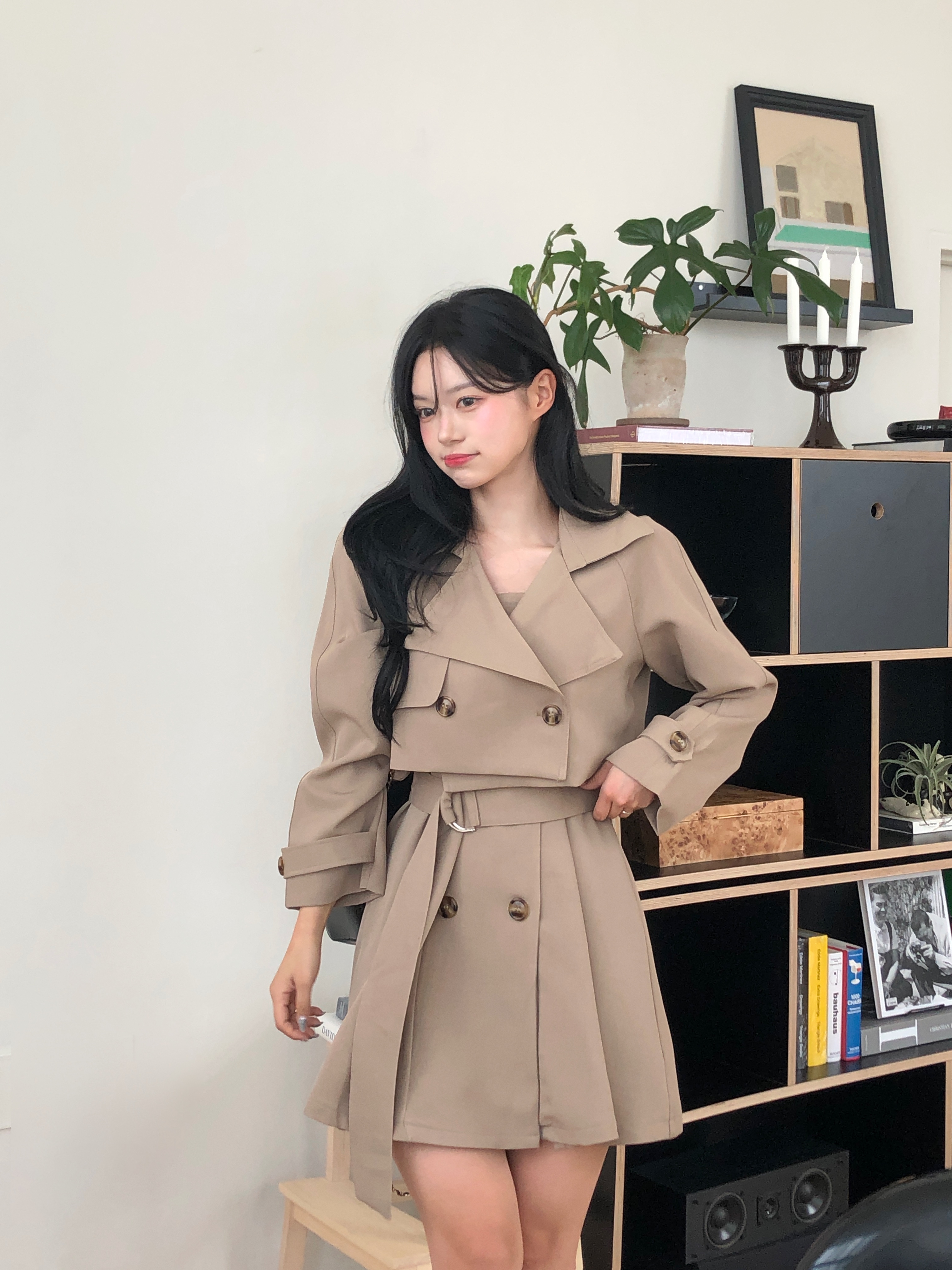 3ピース]ミニトレンチワンピース | ファッション通販サイト NUGU