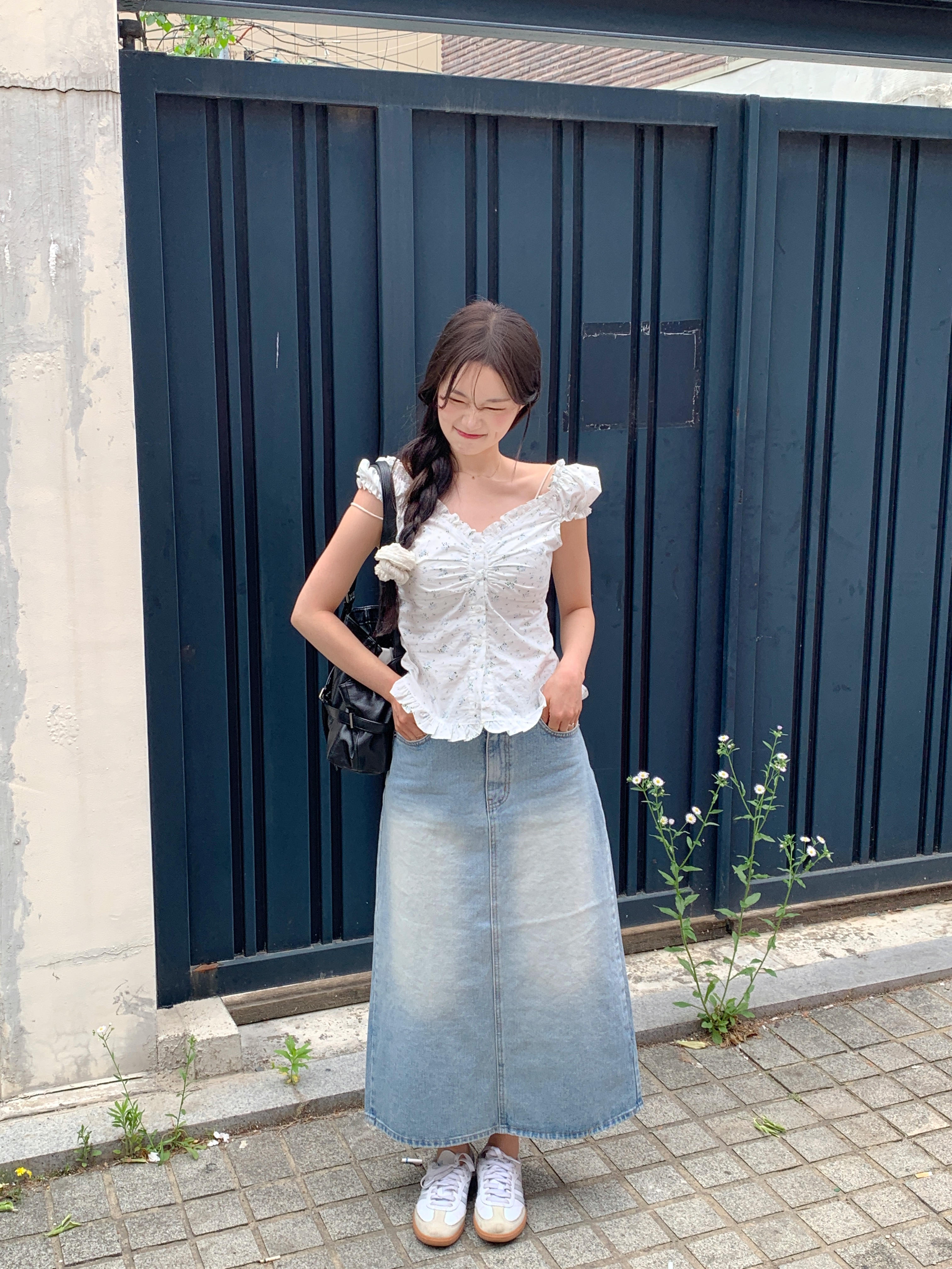 original]フラワーフリルブラウス | ファッション通販サイト NUGU