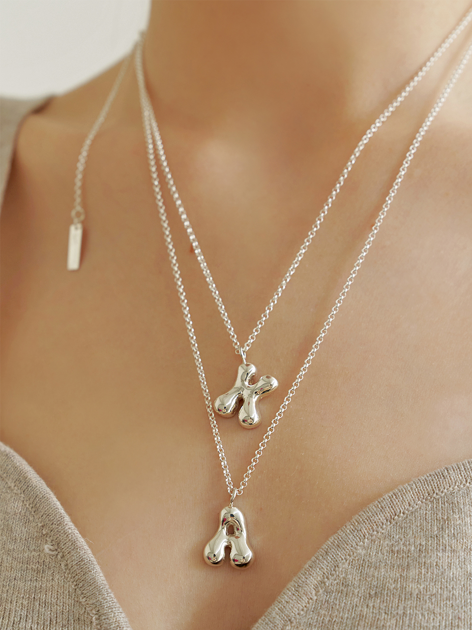 leeENoir■Flow Initial Necklace (classic chain) ネックレス Flow Initial Necklace (classic chain) | ファッション通販