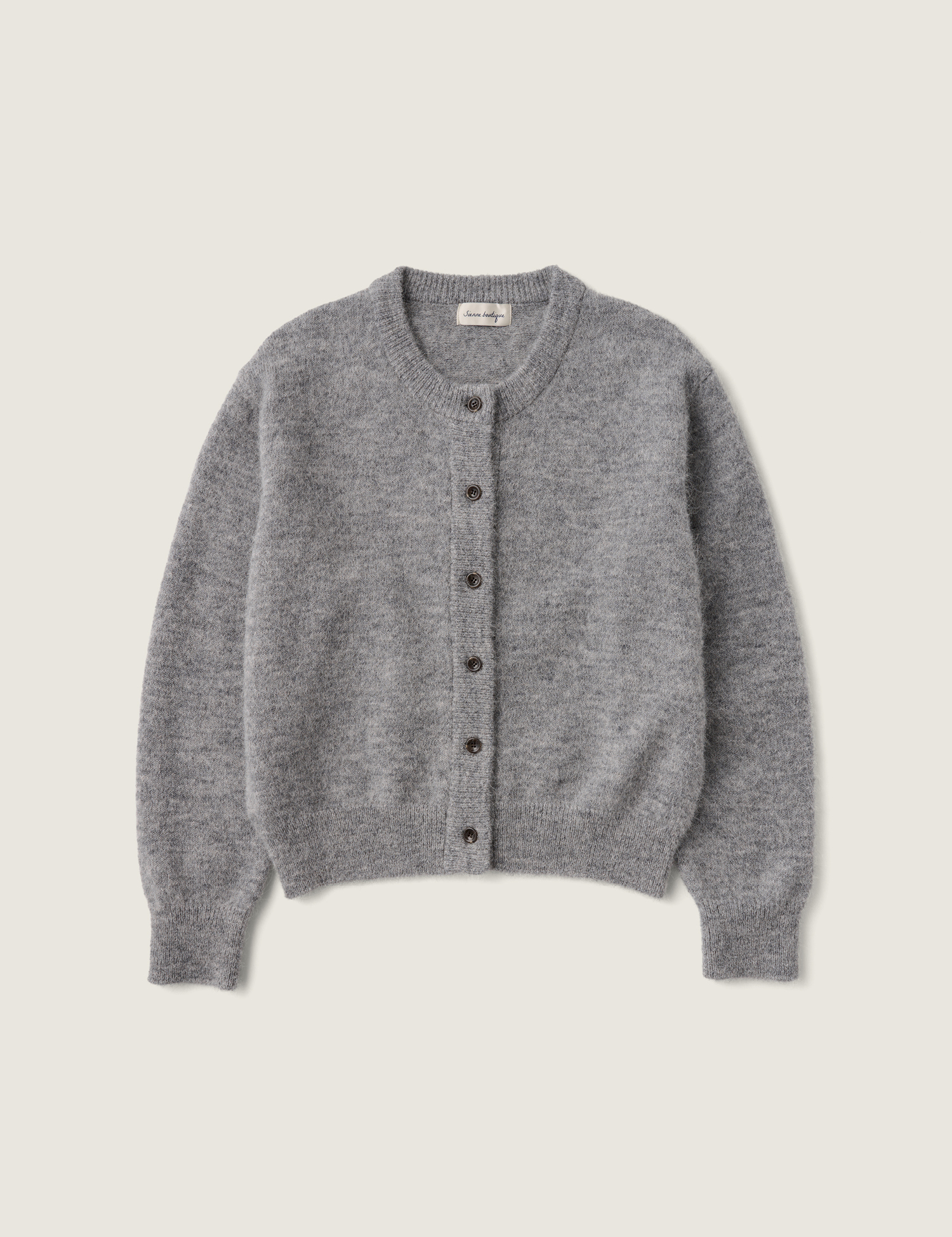 Fog Alpaca Cardigan (Melange Gray)