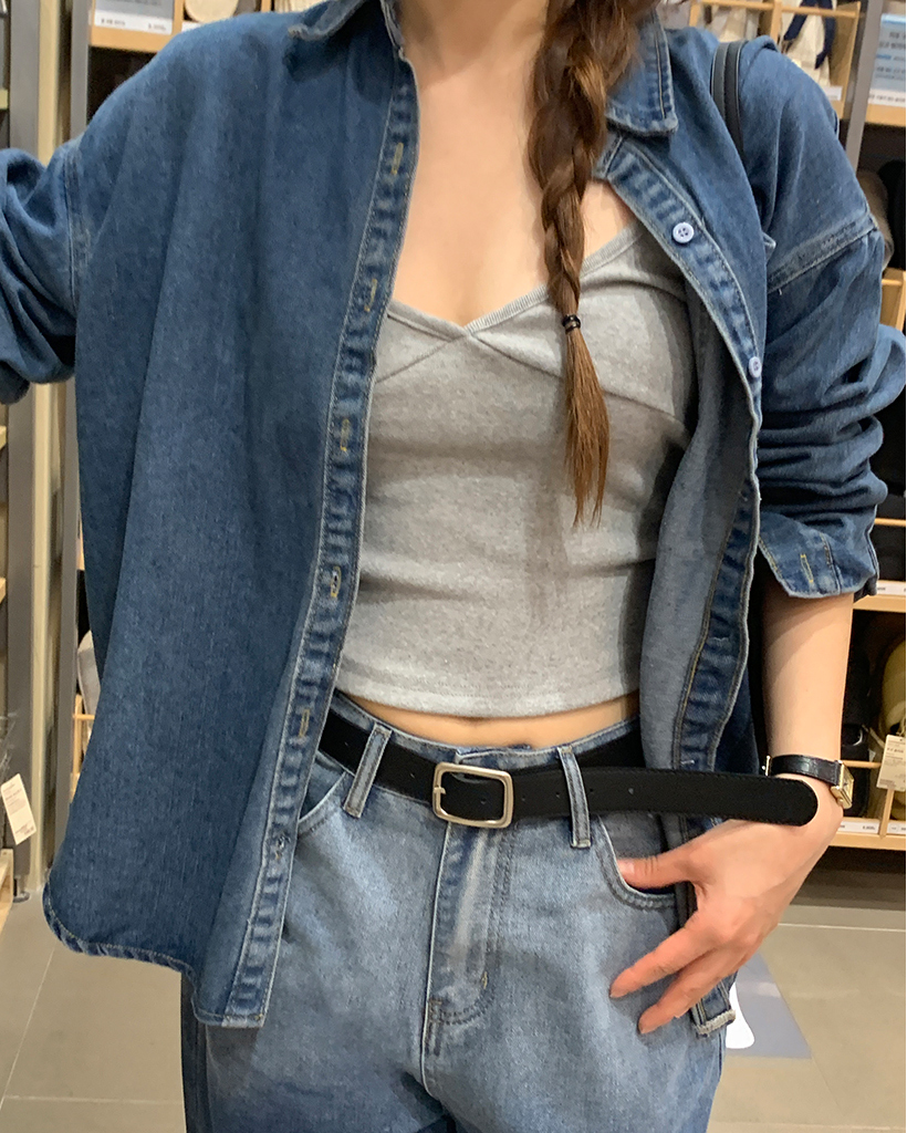 ルーズフィットデニムシャツ | ファッション通販サイト NUGU