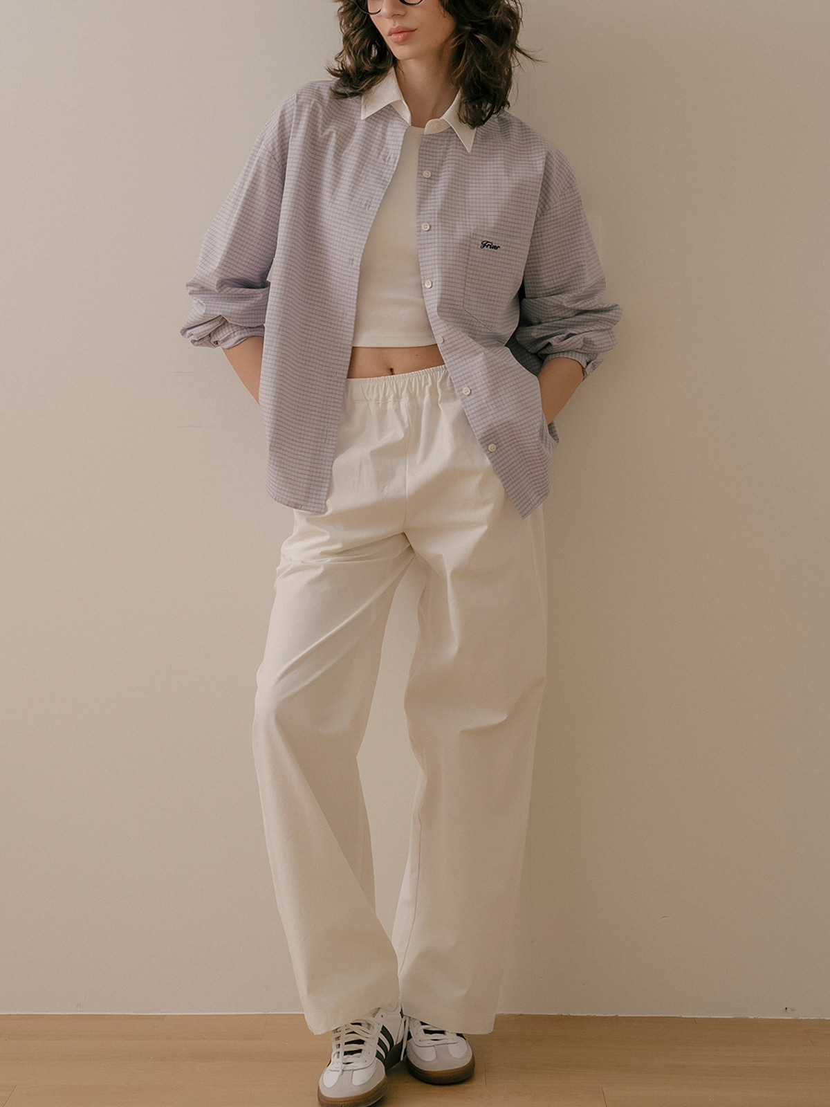 Maroon cotton pants_White