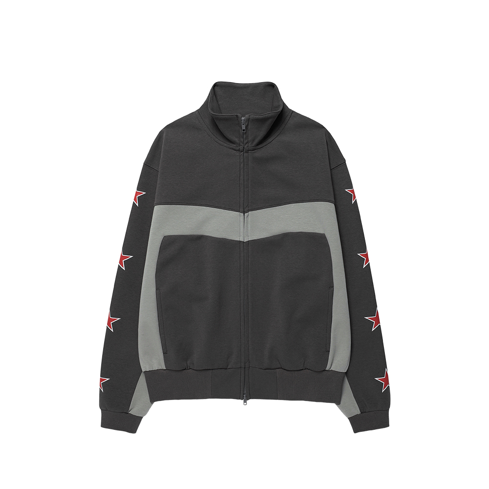 STAR TRACK ZIP-UP CHARCOAL