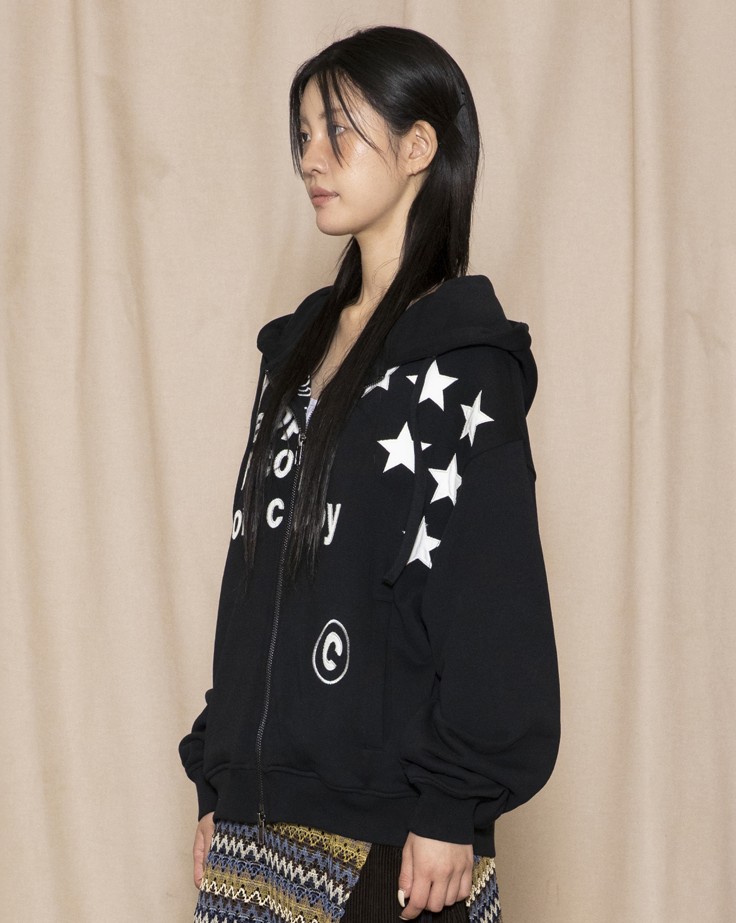 GHD038 COPY CLUB Zip-Up Hoodie (BLACK) | ファッション通販