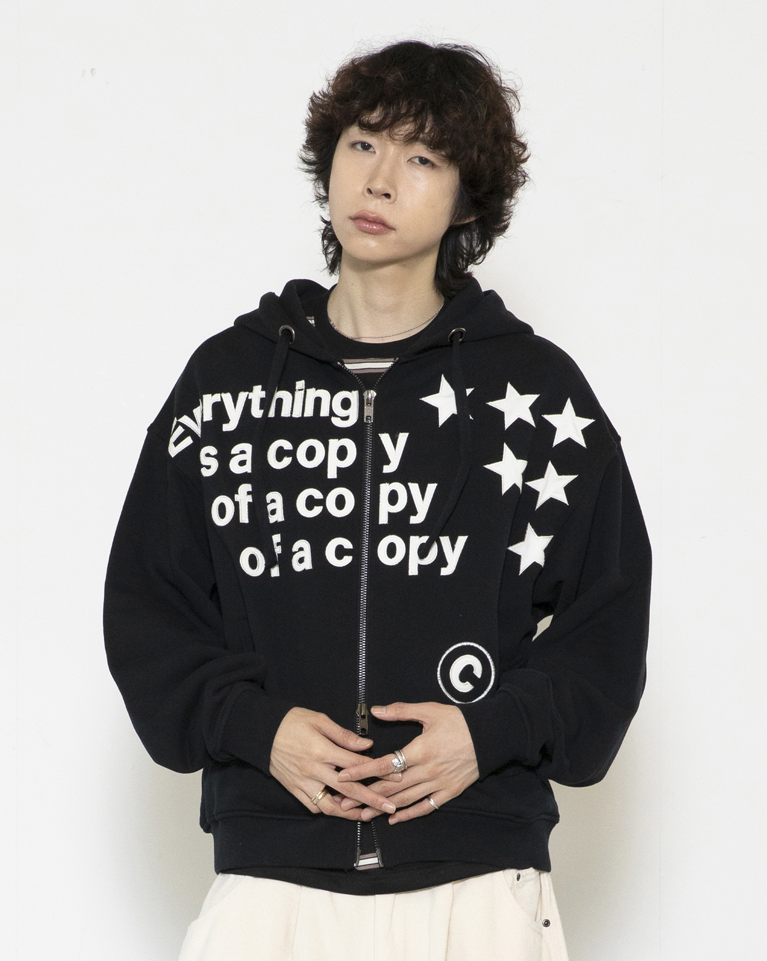 GHD038 COPY CLUB Zip-Up Hoodie (BLACK) | ファッション通販