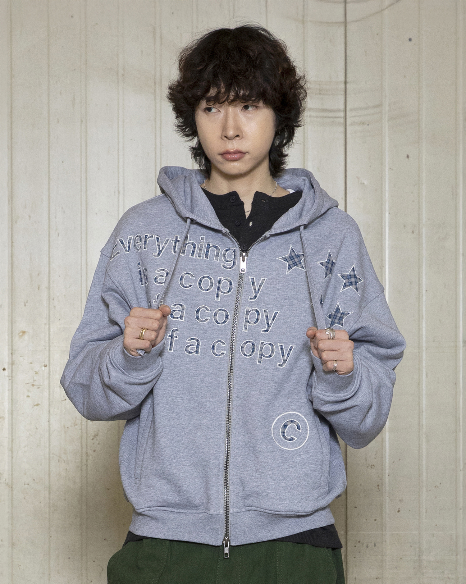 GHD038 COPY CLUB Zip-Up Hoodie (GRAY) | ファッション通販サイト NUGU