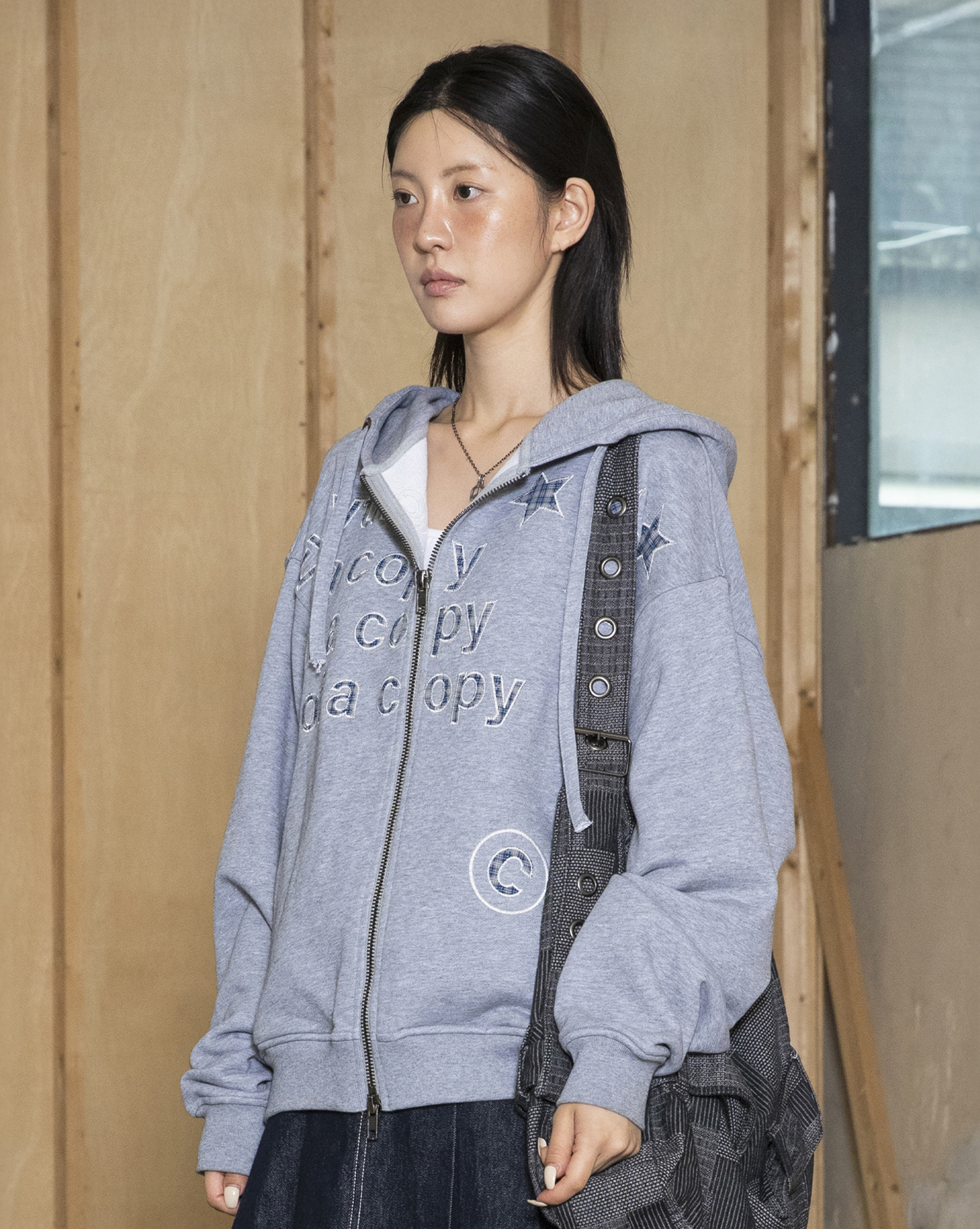 GHD038 COPY CLUB Zip-Up Hoodie (GRAY) | ファッション通販サイト NUGU