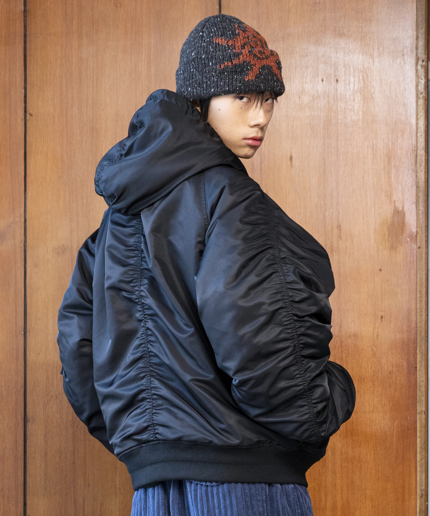 GJ107 Reworked N2B Nylon Short Parka (BLACK) | ファッション通販