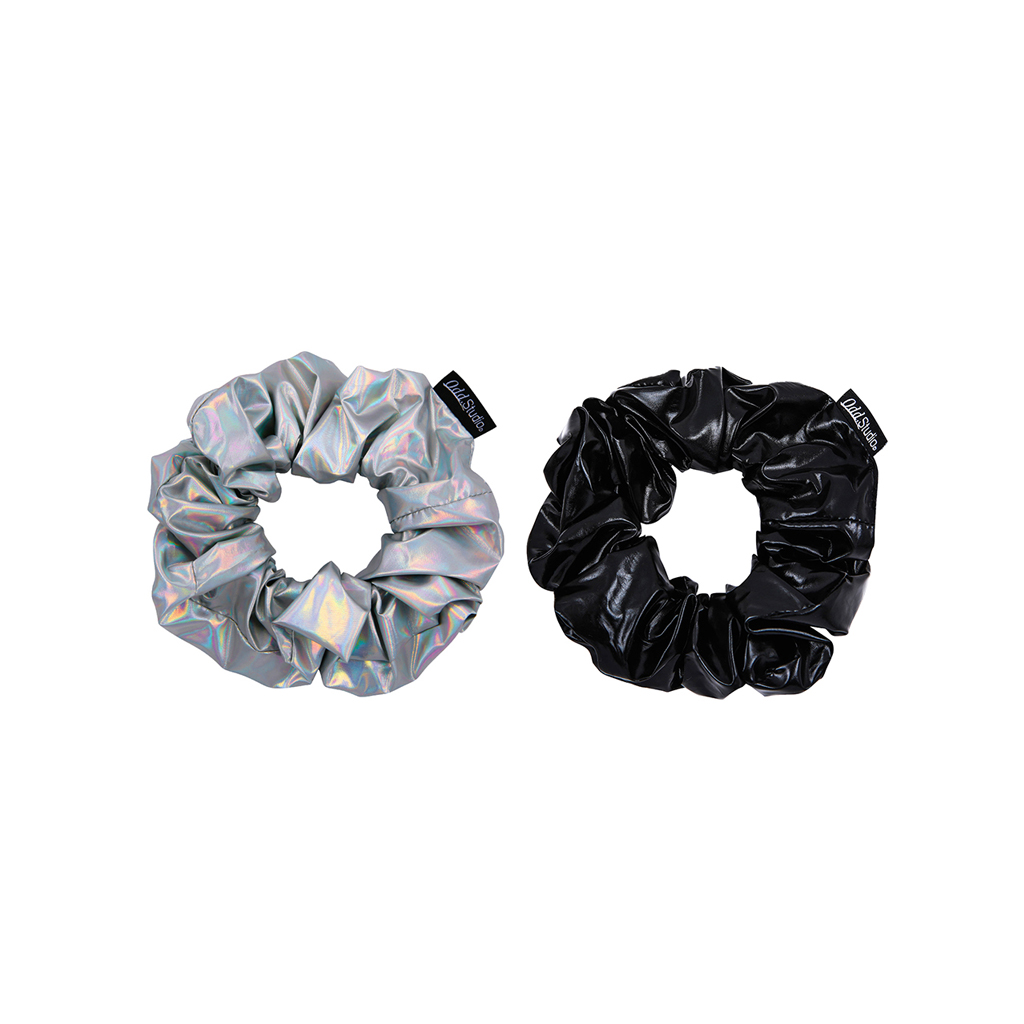 GLOSSY SCRUNCHIES - 2COLOR