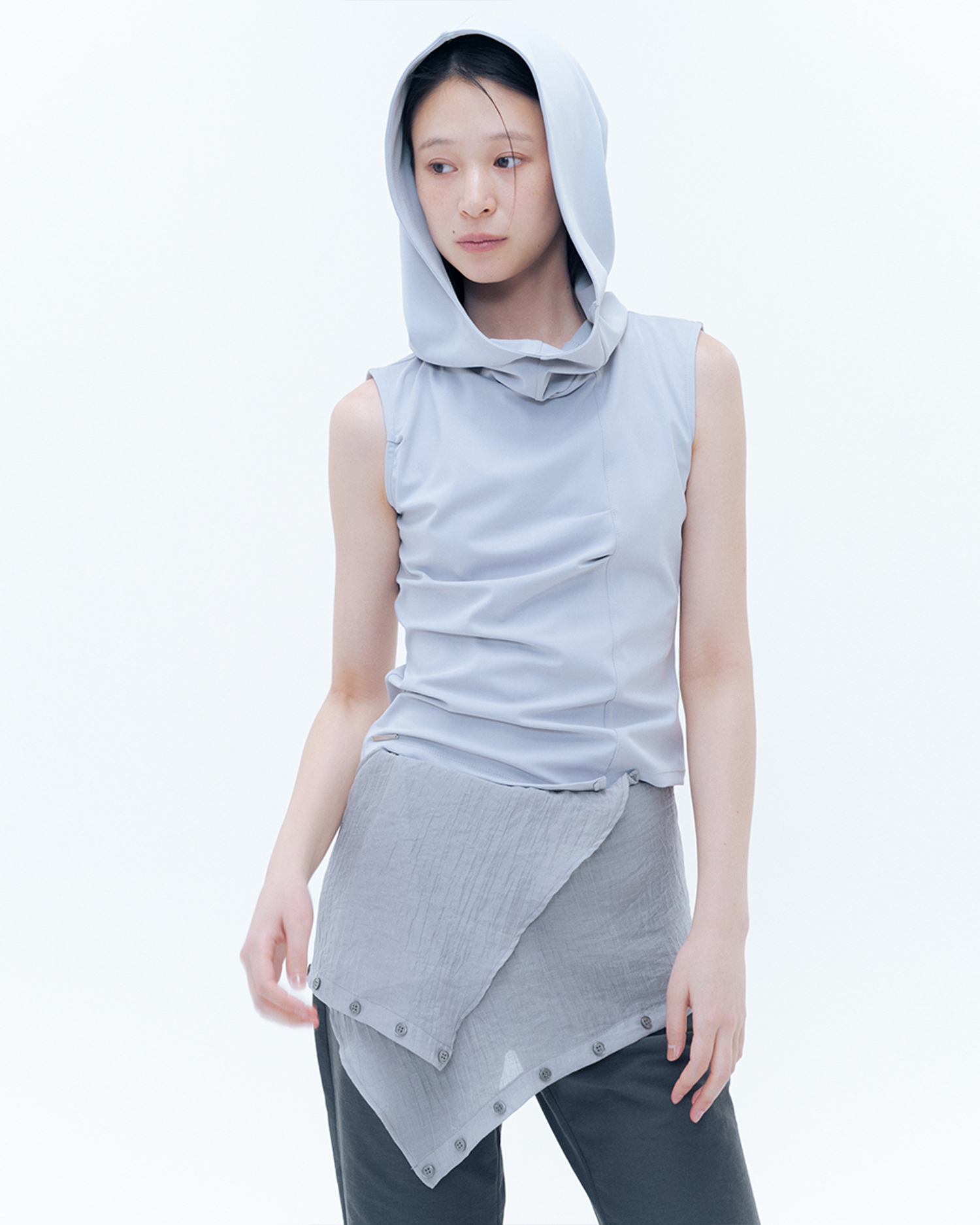 ★ MISEKI SEOUL★ Ikesim sleeveless CHARCOAL MSK252SL05CH 미세키서울(MISEKI SEOUL) Ikesim sleeveless CHARCOAL - 사이즈