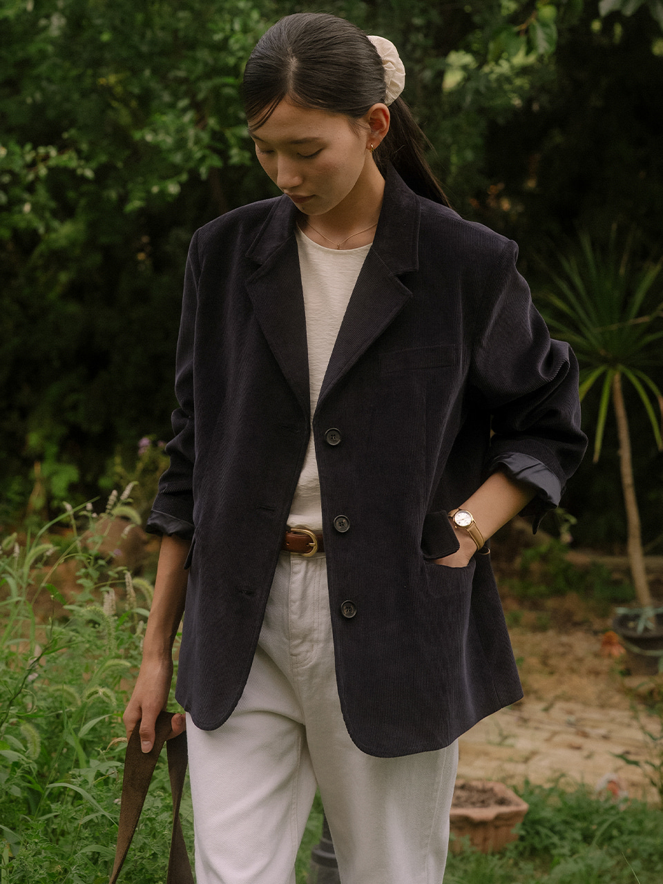 Corduroy classic jacket TIFA03JK04_Navy