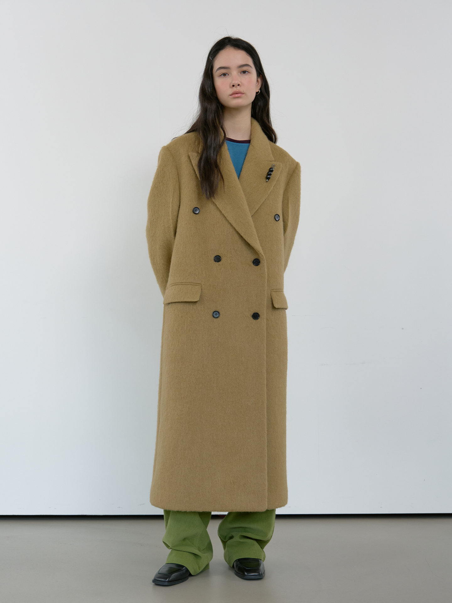 ALPACA BLEND BALMACAAN COAT_BROWN | ファッション通販サイト NUGU