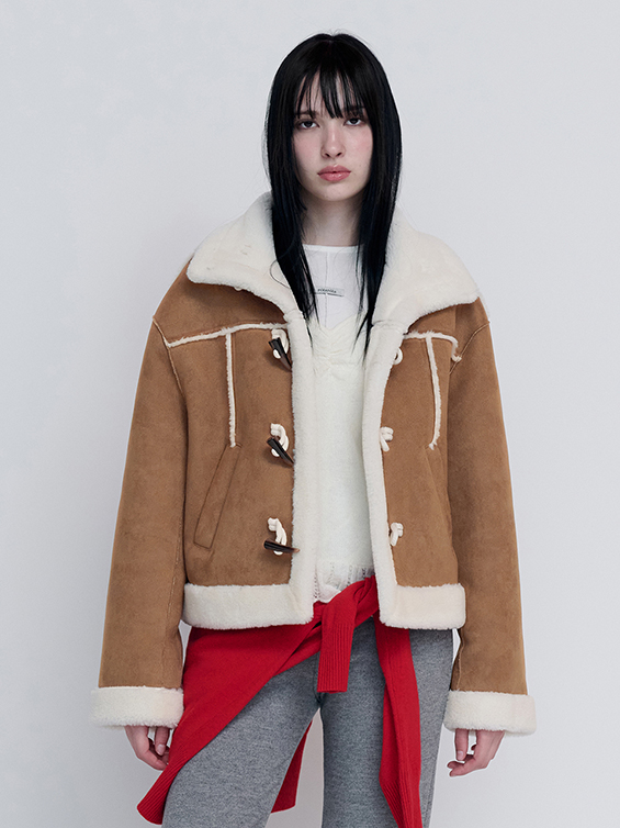 ジャケット・アウター mie ajunar  mustang coat beige ounce mie ajunar snow mustang coat beige ounce - メルカリ