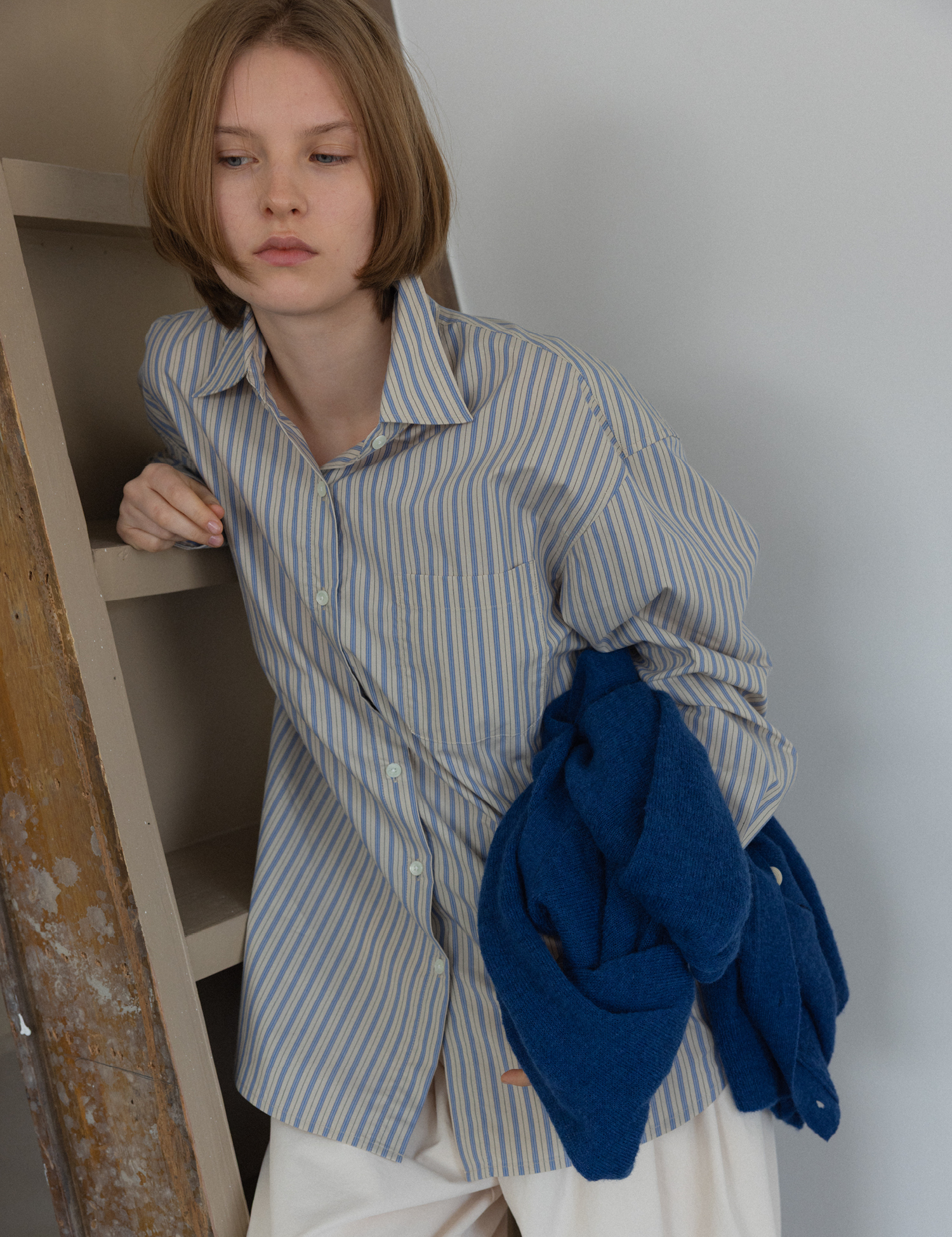 Haber Stripe Shirt (Beige)