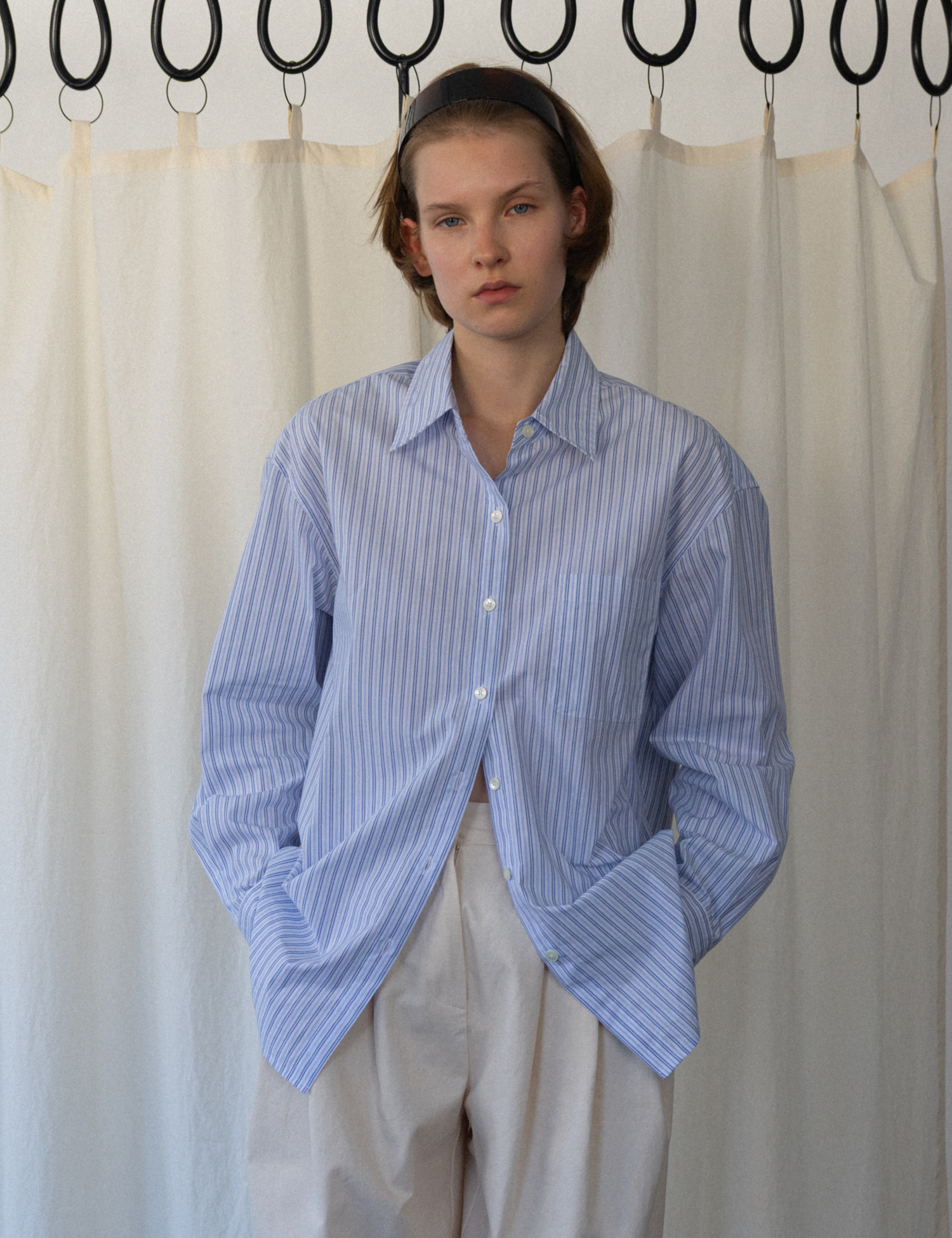 Haber Stripe Shirt (White)