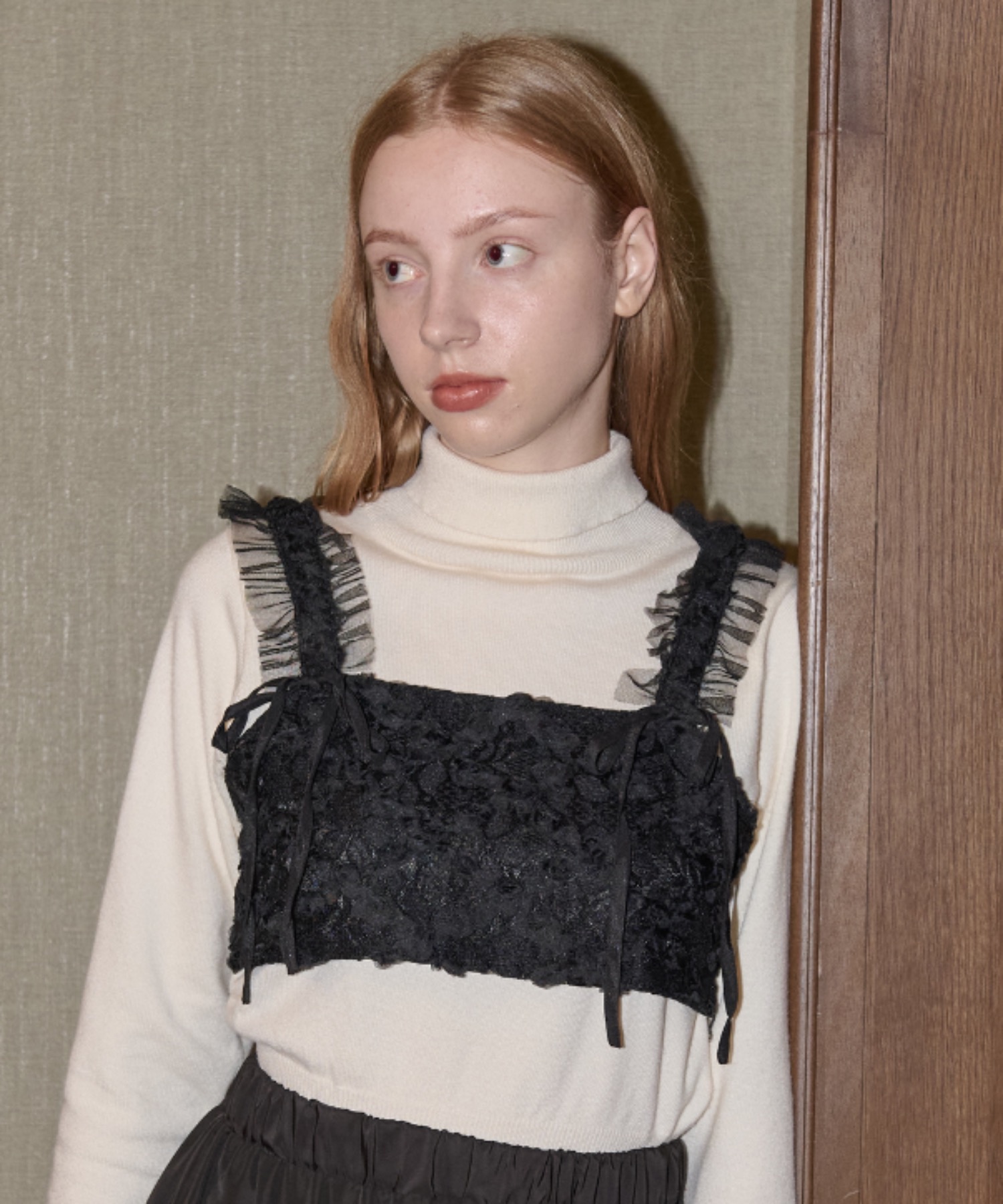 rose flower tulle bustier/フラワーレースビスチェ | ファッション