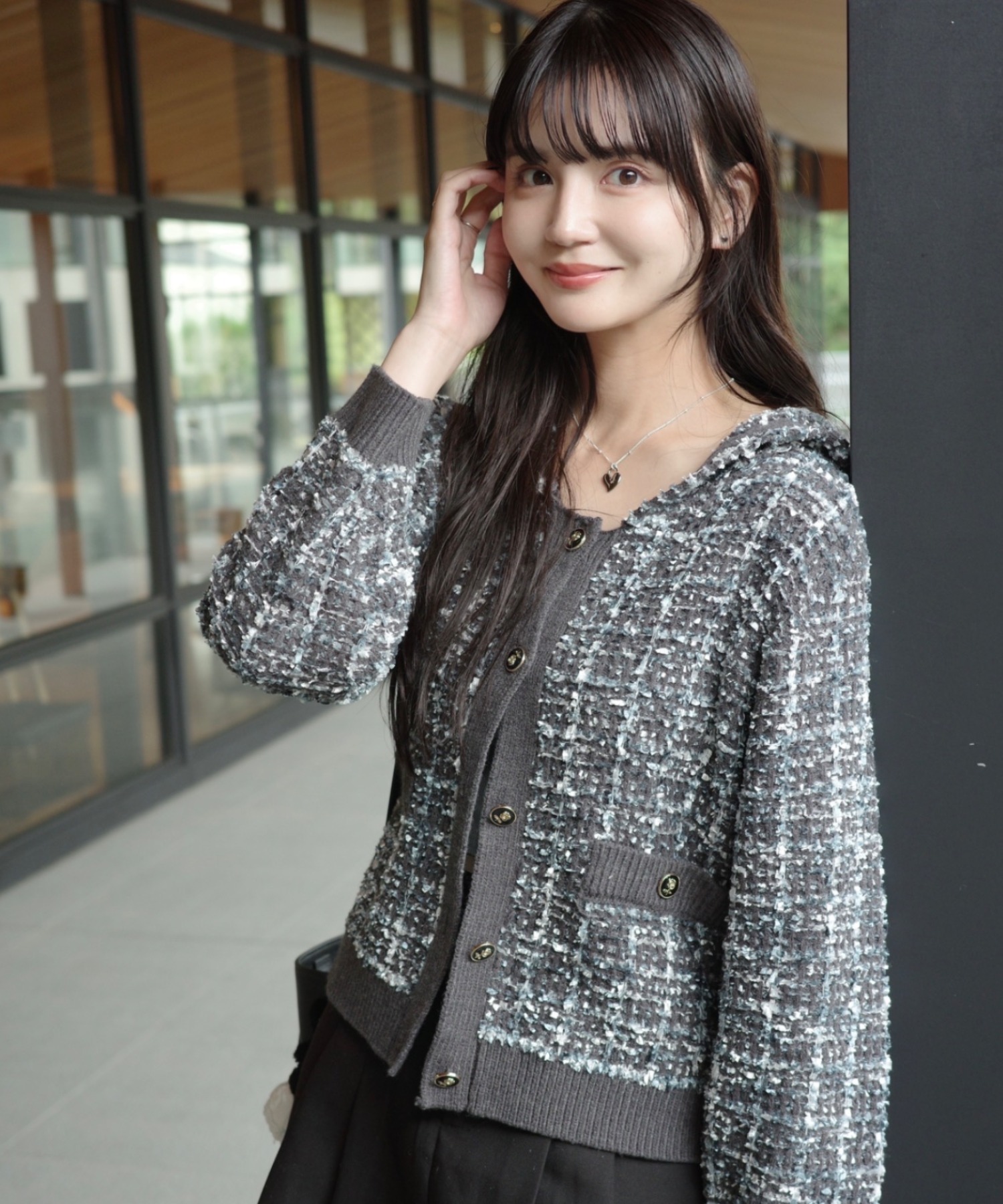 cygne シーニュ　ツイードカーディガン　ジャケット 楽天市場】【40％OFF】CHIGNON（シニヨン） カットツイード