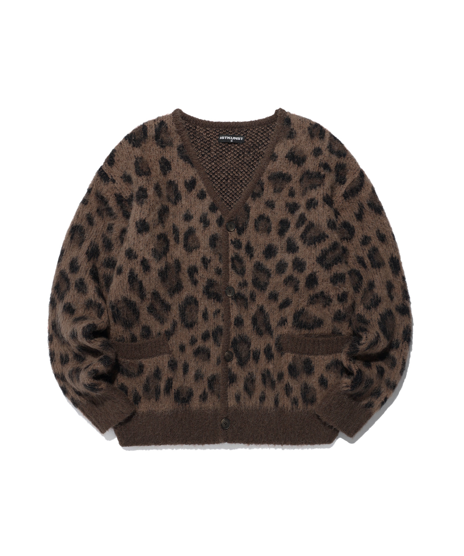 LEOPARD HAIRY KNIT CARDIGAN BROWN | ファッション通販サイト NUGU