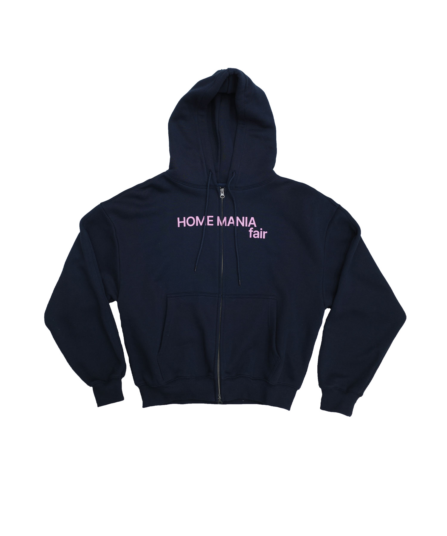 hmf logo hood zip up_navy