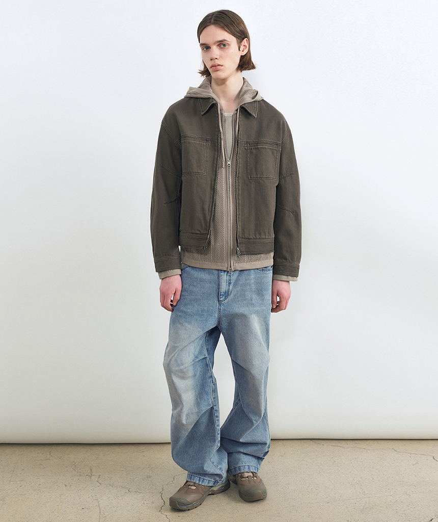 [MEN] Parachute Denim Pants LIGHT BLUE