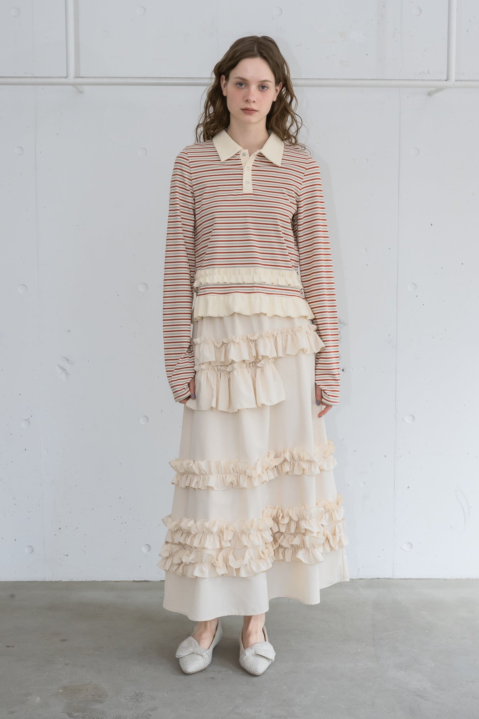 スカート Aopt ORGANZA FRILL LAYERED SKIRT - CREAM スカート Aopt ORGANZA FRILL LAYERED SKIRT - CREAM MUSINSA