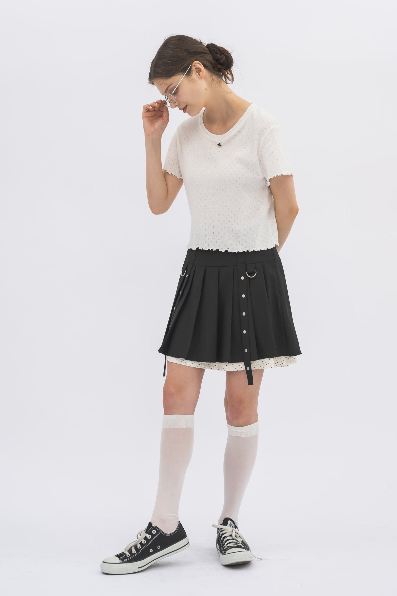 ミニスカート INSTANTFUNK Layered pleats mini skirt 5BNY783 INSTANTFUNK Layered pleats mini skirt 5BNY783 (INSTANTFUNK