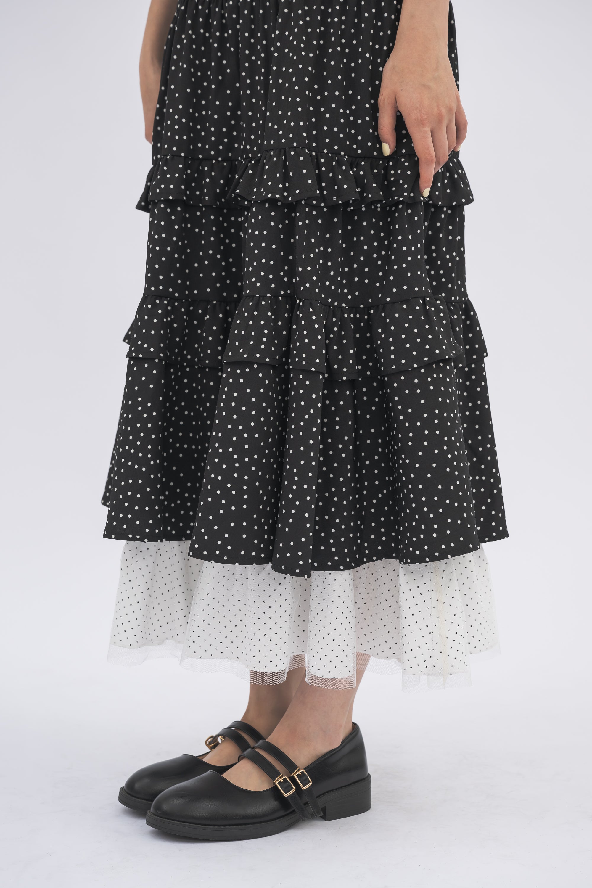 dori様　ジプソフィア 未使用 SuvinGold One Piece dot × dot many frill onepiece | ファッション通販サイト NUGU