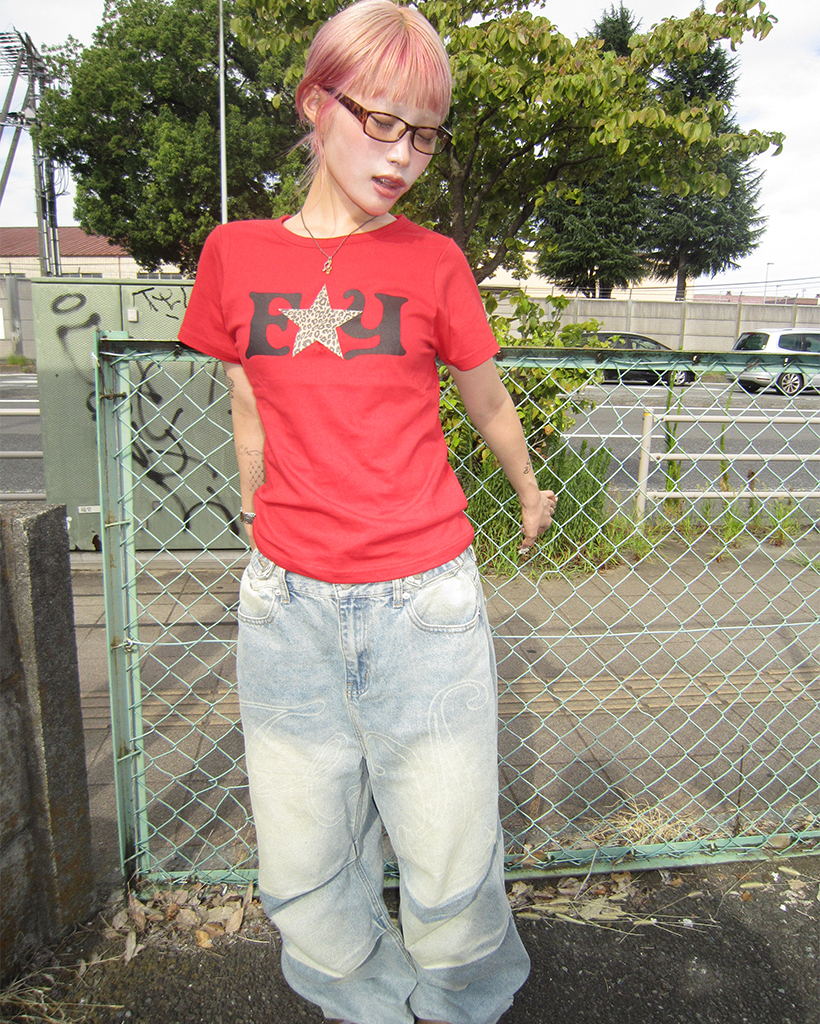 Fancy Club X haku] FY LEOPARD TEE (RED) F25QB100
