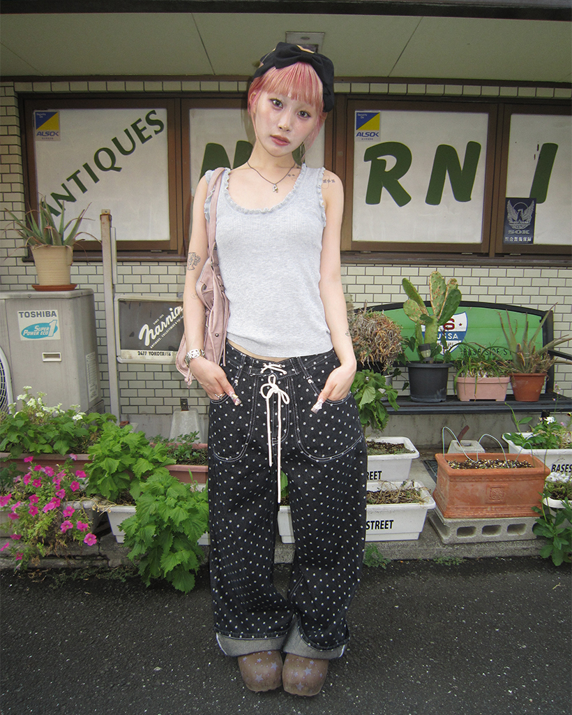 【FANCY CLUB】 STRING DOT ROLL-UP PANTS FANCY CLUB String Dot Roll-Up Pants Other