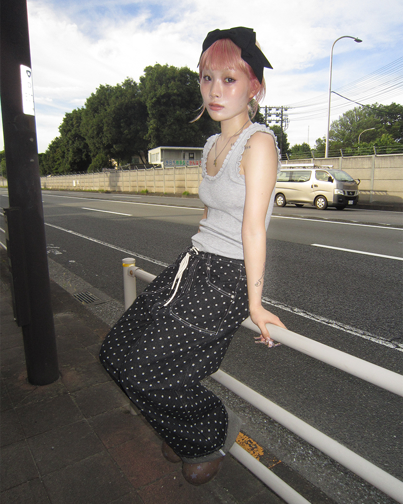 【FANCY CLUB】 STRING DOT ROLL-UP PANTS ★送料・関税込★ A'GEM/9 × .kom 『 FANCY CLUB/ファンシークラブ』 STRING DOT