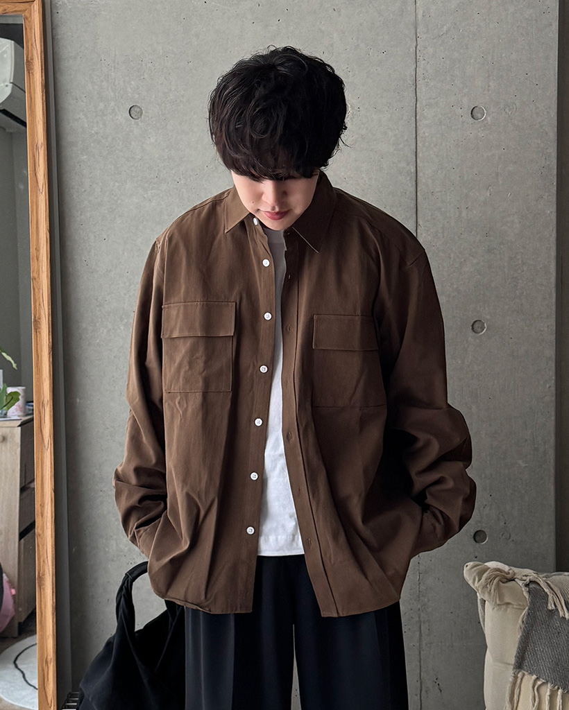 ツーポケットコットンシャツ