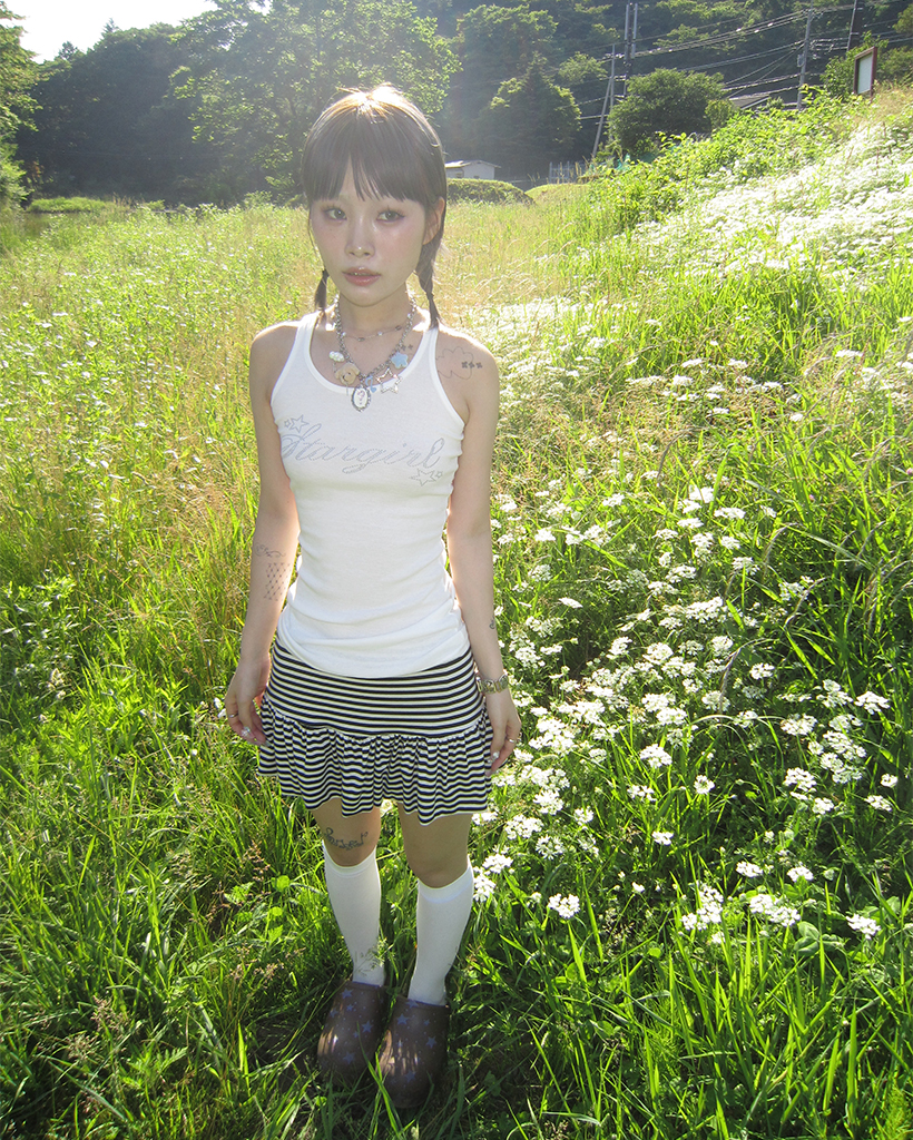 ボーダーヨークバルーンミニスカート | ファッション通販サイト NUGU