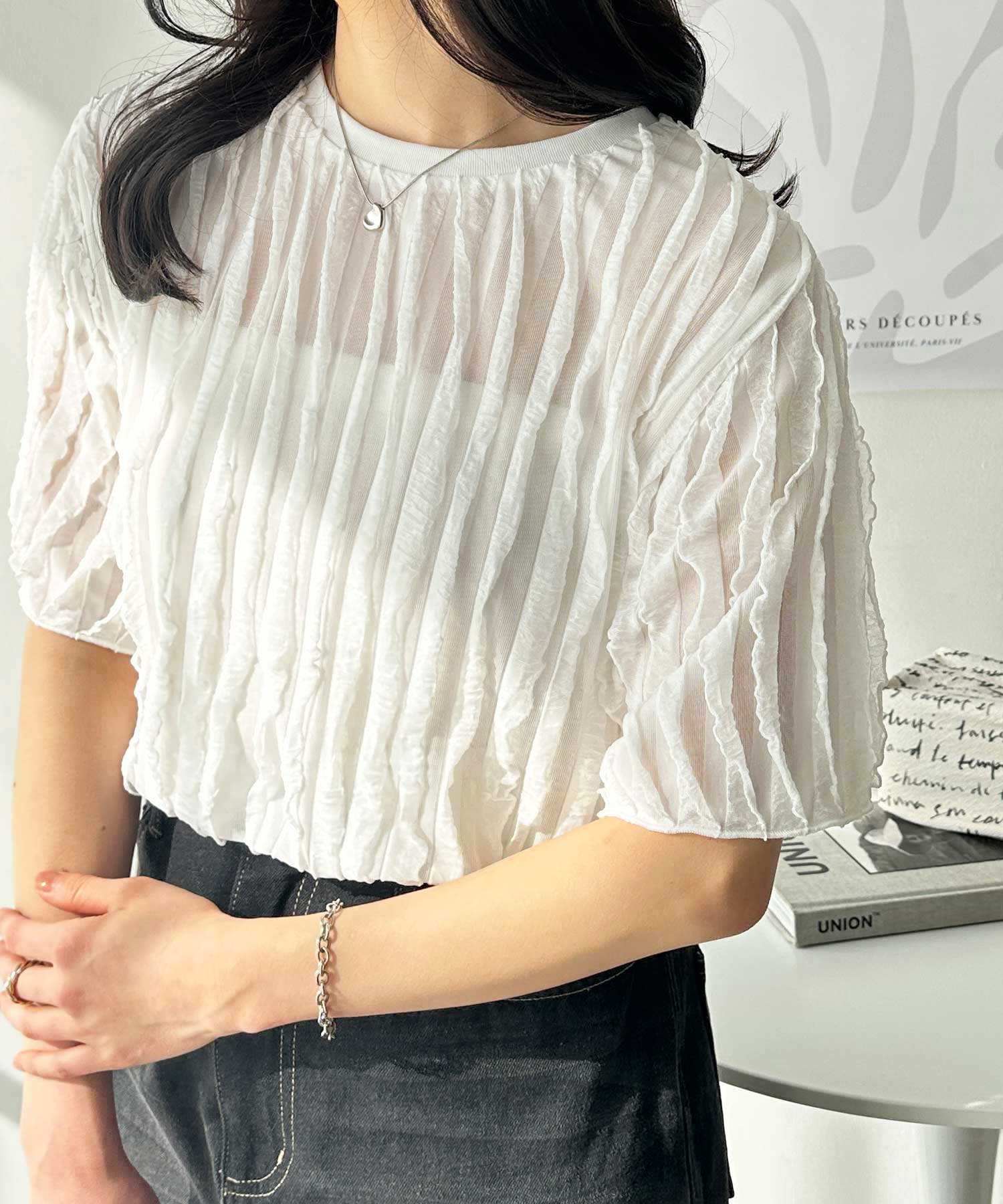 フリルカットソーシアーTシャツ | ファッション通販サイト NUGU