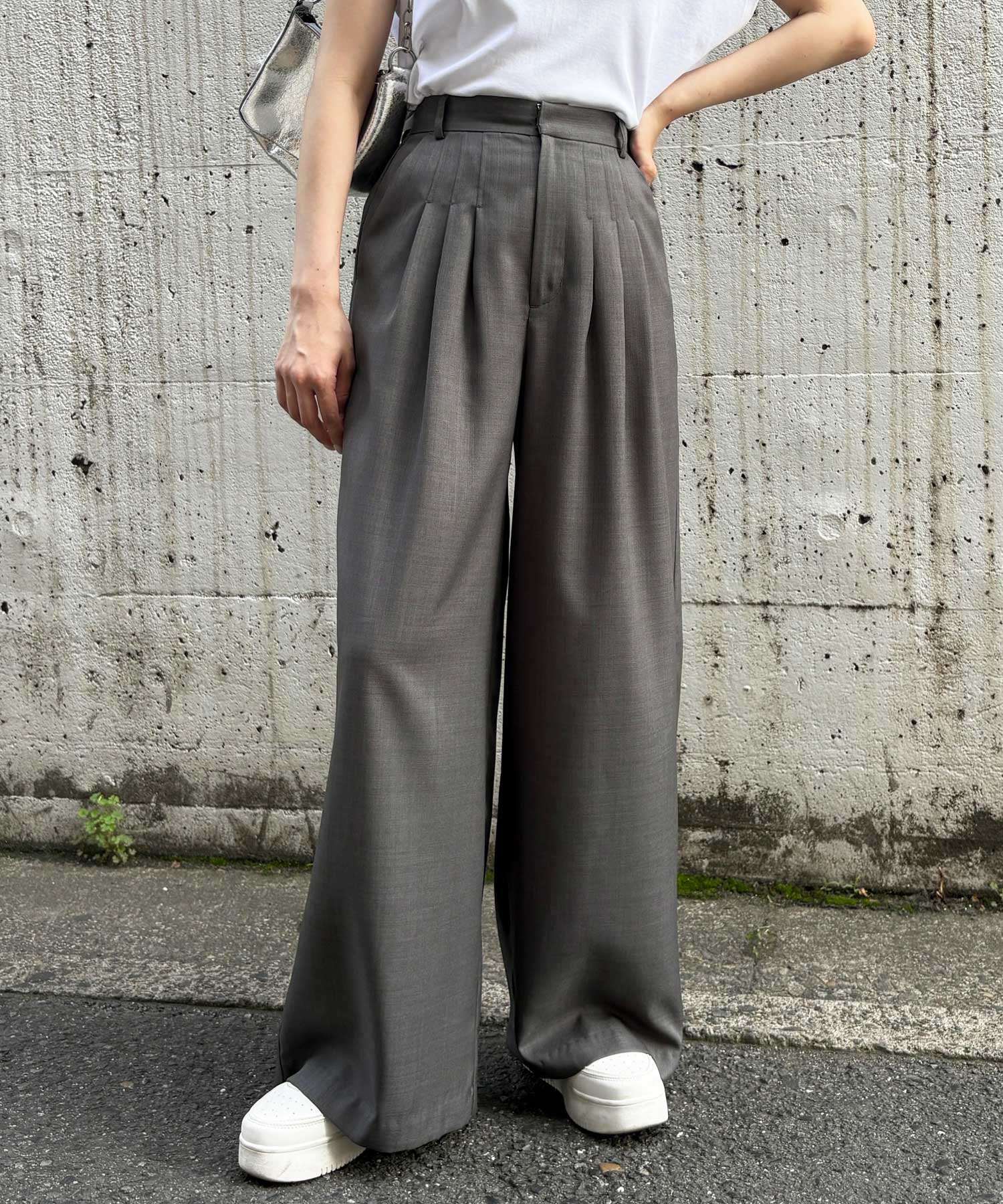 夏のマストアイテム！3タックボリュームワイドスラックスパンツ