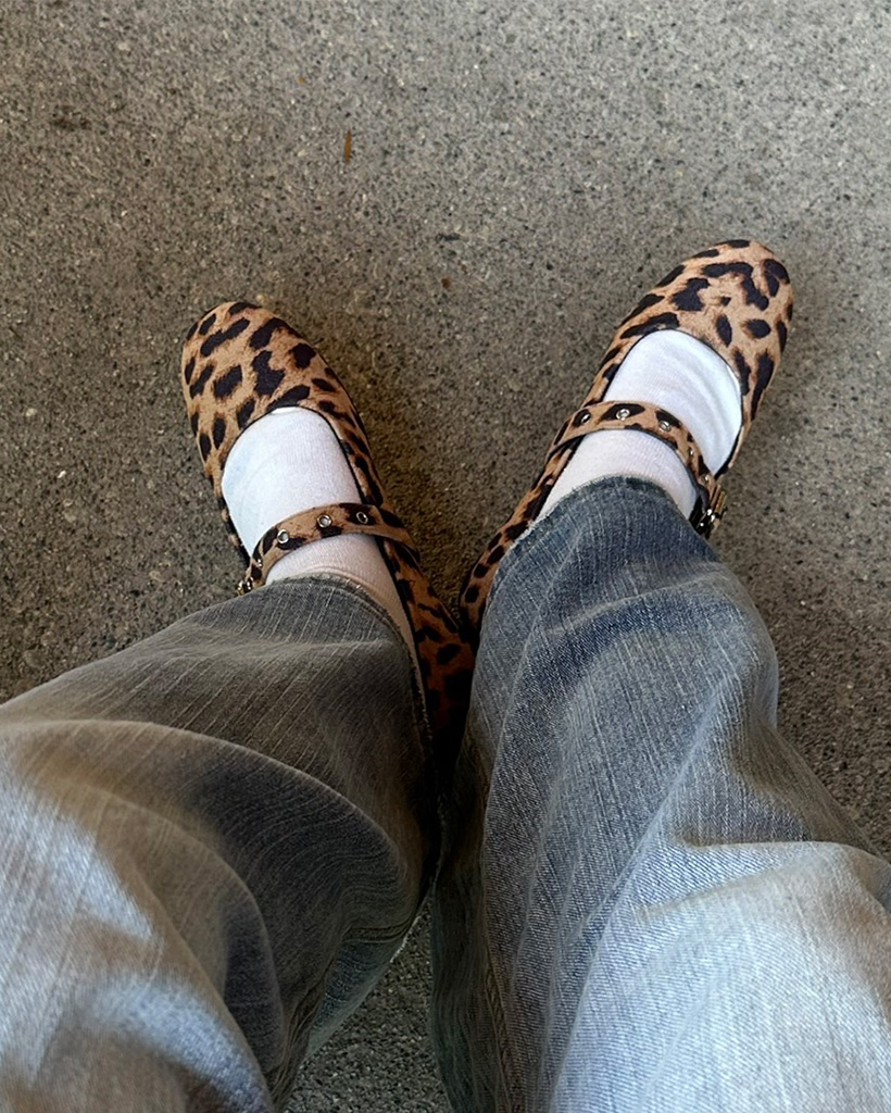 バックルメリージェーンフラットシューズ