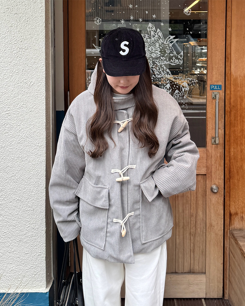 ユニセックス）コーデュロイフードダッフルコート | ファッション通販